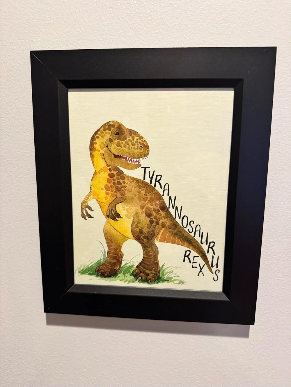 Set of 4 Framed Dinosaur Prints – Etsy | Kids Room/Nursery Decor